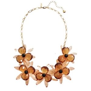 $330 Kate Spade blooming brilliant statement floral flowers necklace
